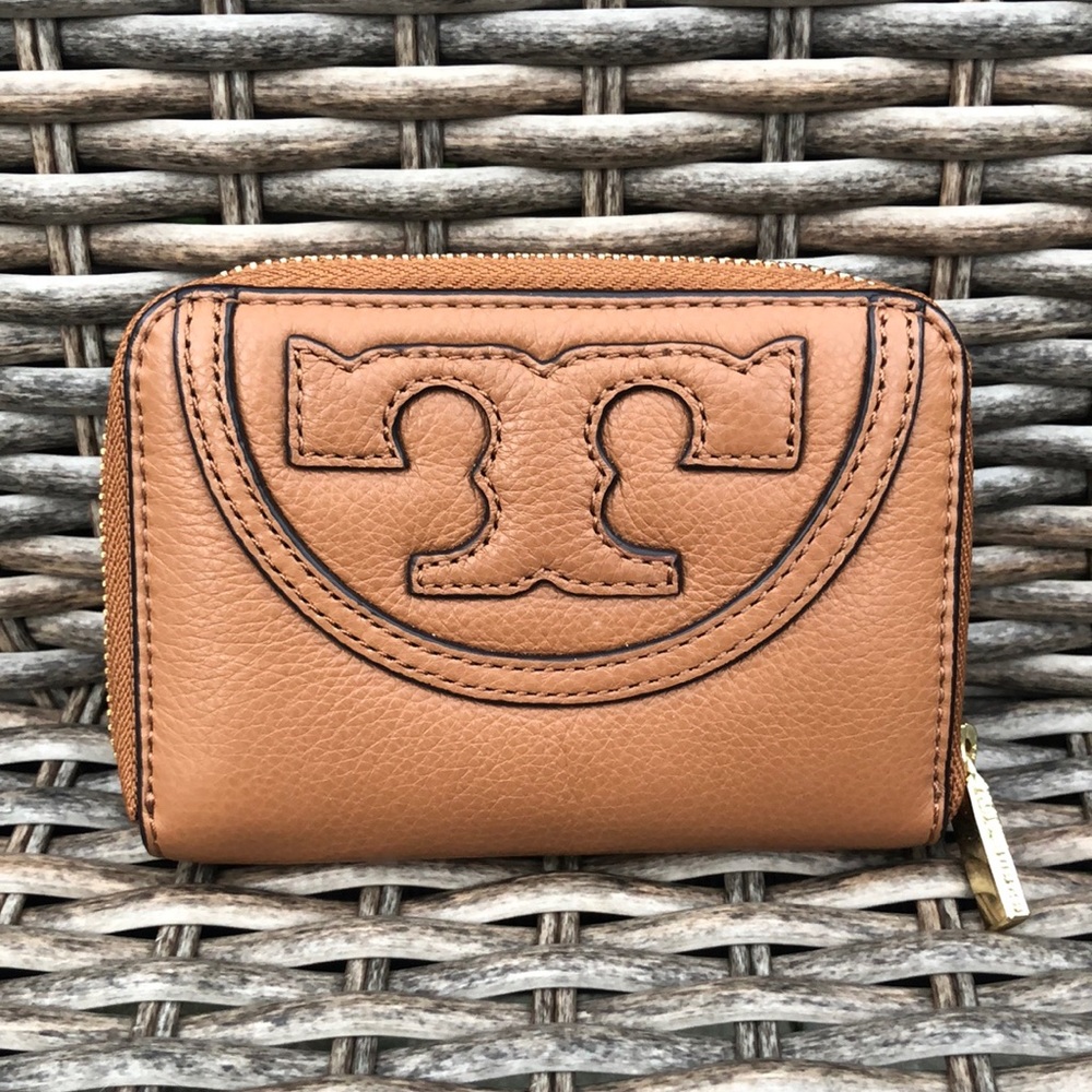 Authentic Tory Burch ziparound key card wallet